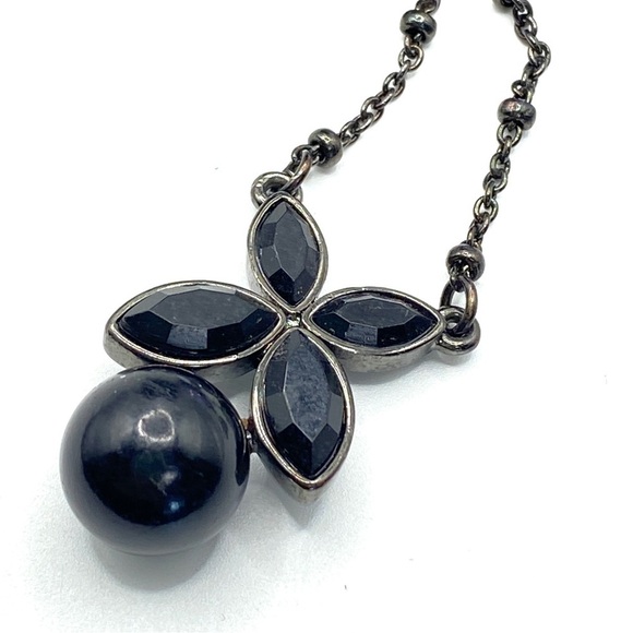 NAPIER Black Drop Necklace - Picture 4 of 7